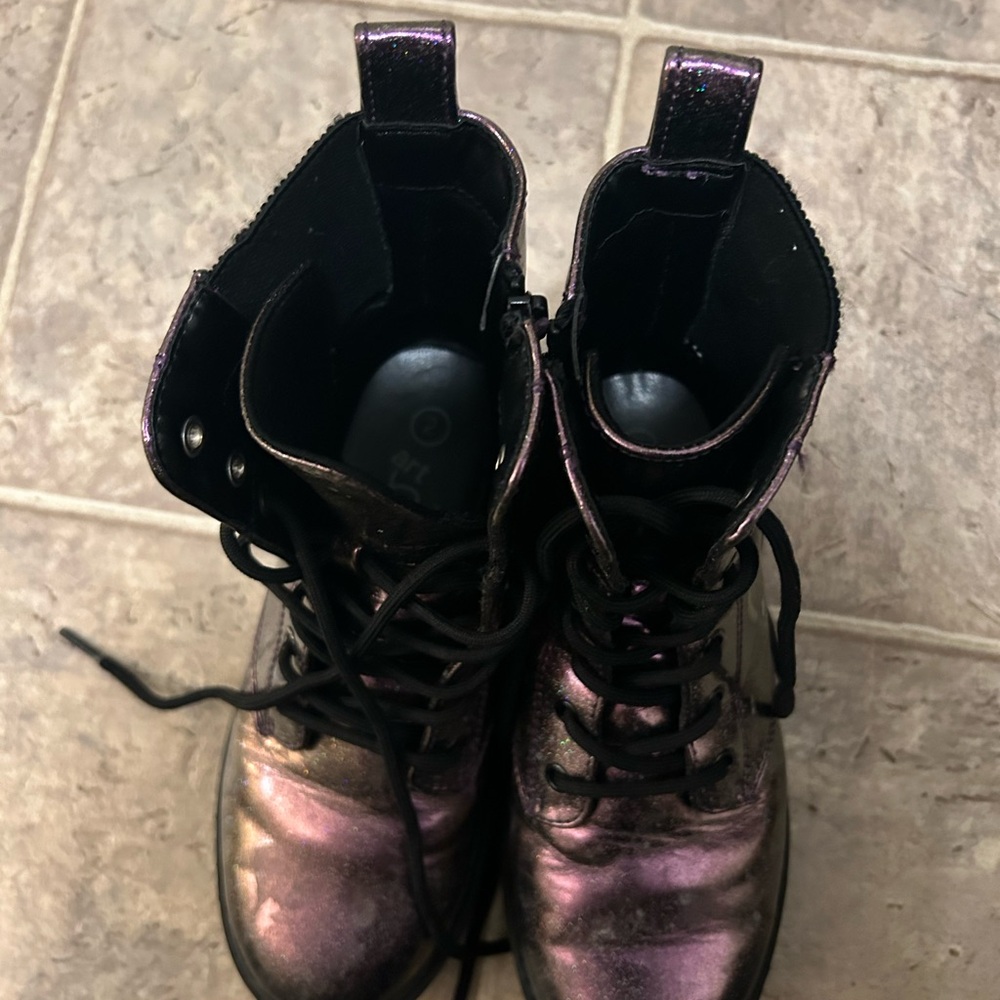 Art Class Shiny Purple Kids Boots